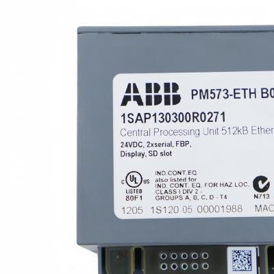 ABB PM573-ETH 1SAP130300R0271 AC500 CPU module front view