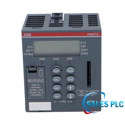ABB PM573-ETH 1SAP130300R0271 AC500 CPU module front view