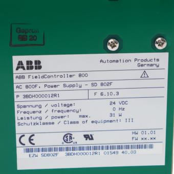 ABB SD802F 3BDH000012R1 24 V DC power supply