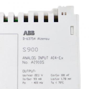 ABB AI910S 3KDE175511L9100 S900 intrinsically safe analog input module