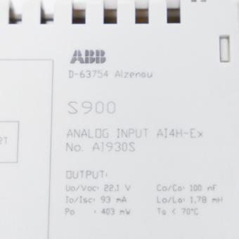 ABB AI930S 3KDE175511L9300 S900 intrinsically safe HART analog input module