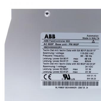 ABB PM 802F 3BDH000002R1 AC 800F base unit rear view
