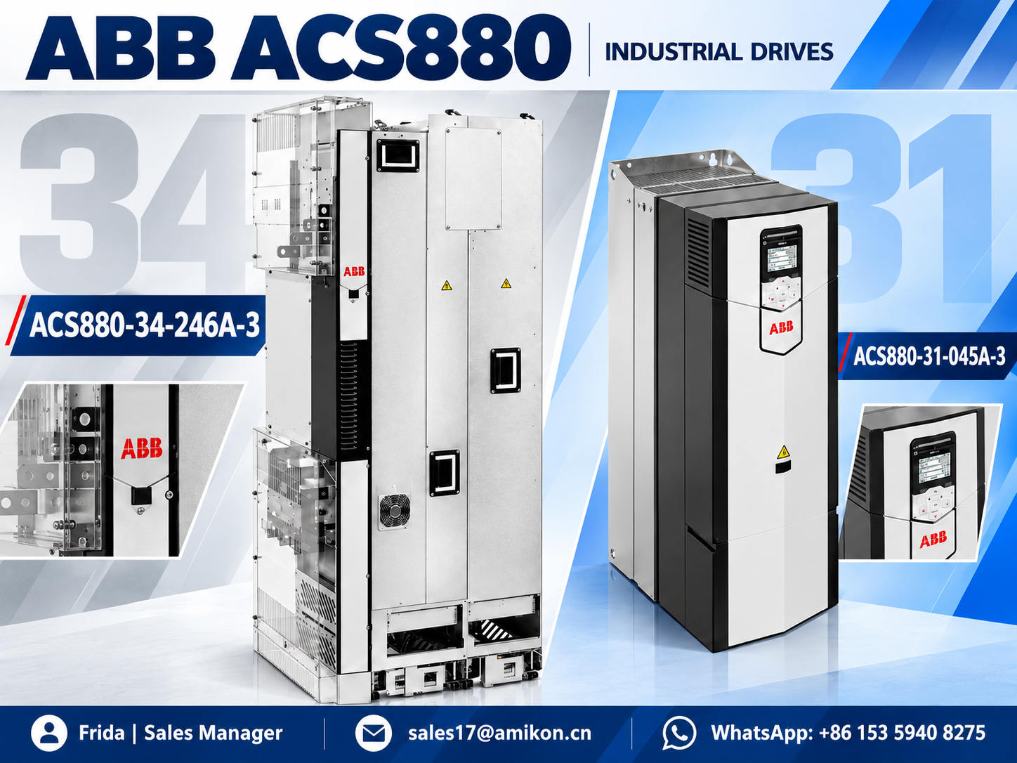ABB ACS880 Drive Project Update: ACS880-31-045A-3 vs. ACS880-34-246A-3